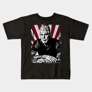 Vintage Anthony Bourdain - Sketch Kids T-Shirt